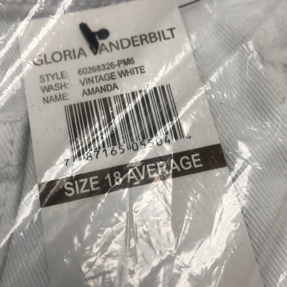 Gloria Vanderbilt® Amanda White Denim Jeans NWT - Picture 5 of 10